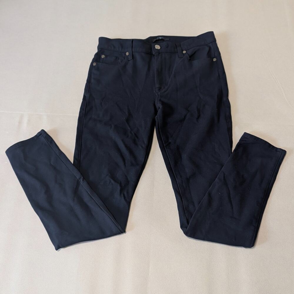 7 For All Mankind Skinny Jeans 28 Black Rayon Nylon Ultra Stretch Made in USA